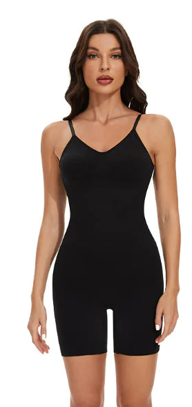 Seamless low back compressive romper jumpsuit