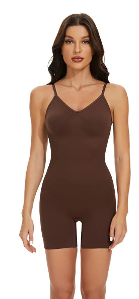 Seamless low back compressive romper jumpsuit