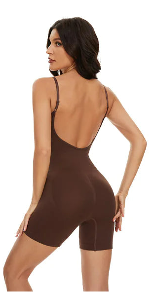 Seamless low back compressive romper jumpsuit