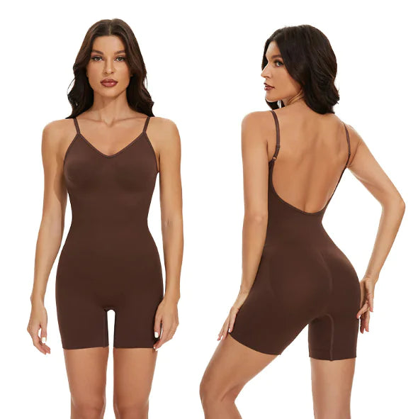 Seamless low back compressive romper jumpsuit